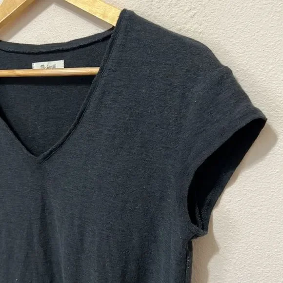 Madewell Black Sleeveless Cropped T-Shirt - Picture 4 of 5